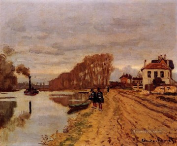 Guardias de infantería deambulando por el río Claude Monet Pinturas al óleo